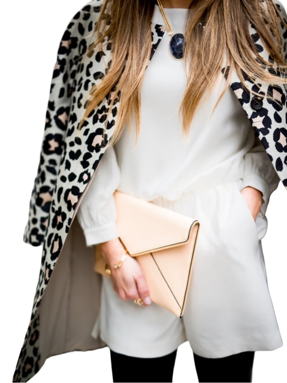 🦪Spring Leopard Print Chesterfield Coat, Size Small